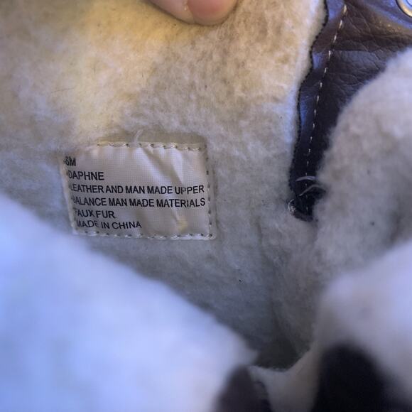 Sporto Duck Boots Women’s Size 8 Daphne Style Leather Upper Faux Fur Waterproof - Picture 9 of 10